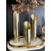 Vaso em Aço Inox Dourado Bambu M Vaso em Aço Inox Dourado Bambu M